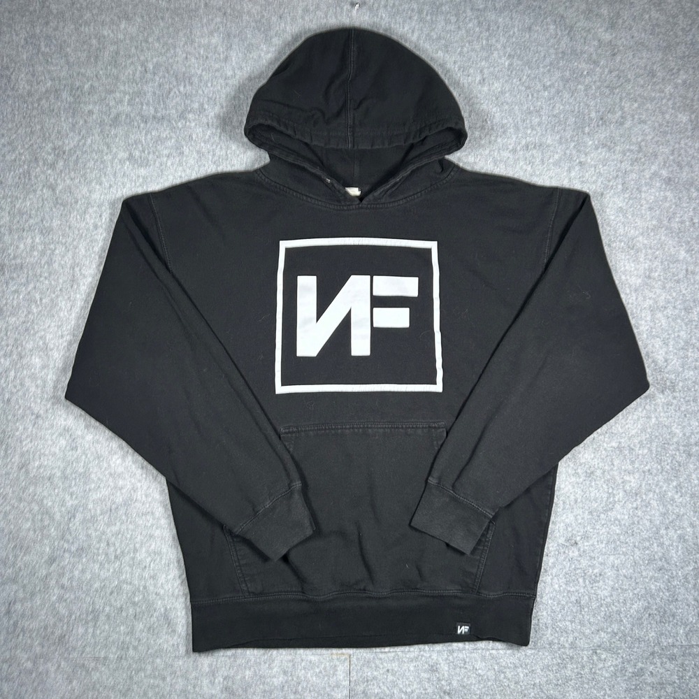 NF Hoodie Men XL‎ Black Real Music Till The Day We Die Graphic Pullover 2018